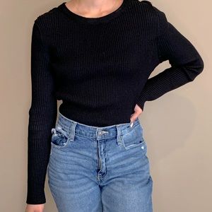 Warm and cozy black long sleeve shirt